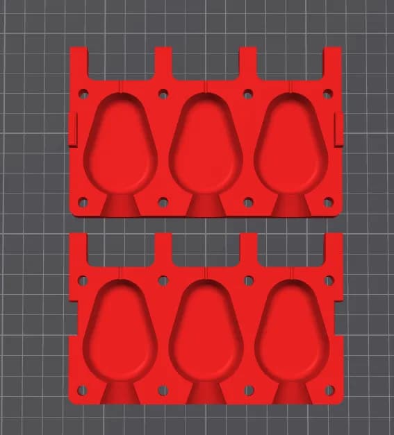 Mold for concrete weights 3x70 g